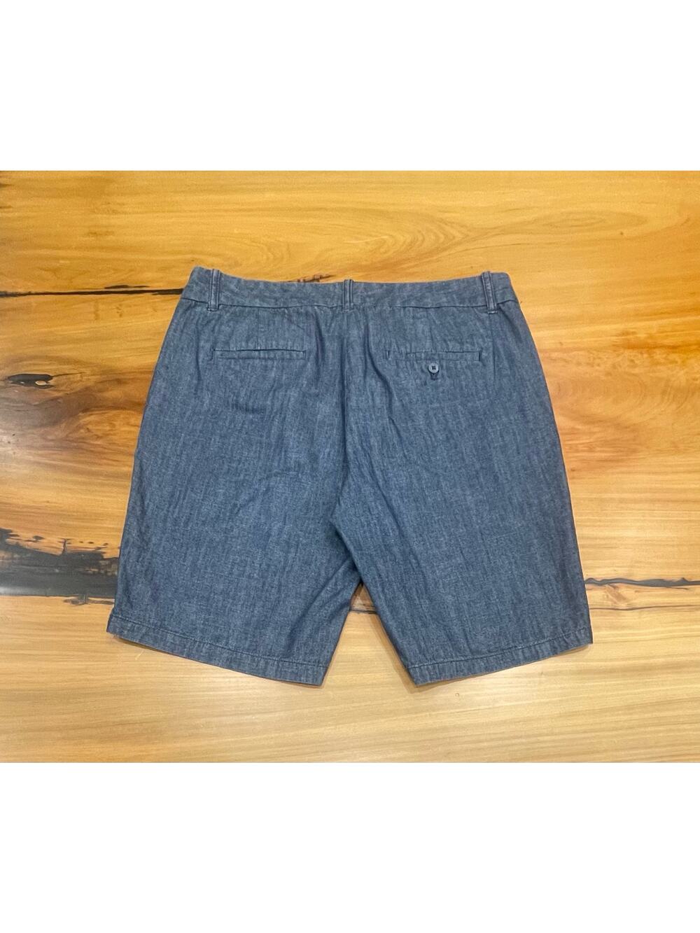 J Crew Blue Chambray Bermuda Shorts 6 j.crew